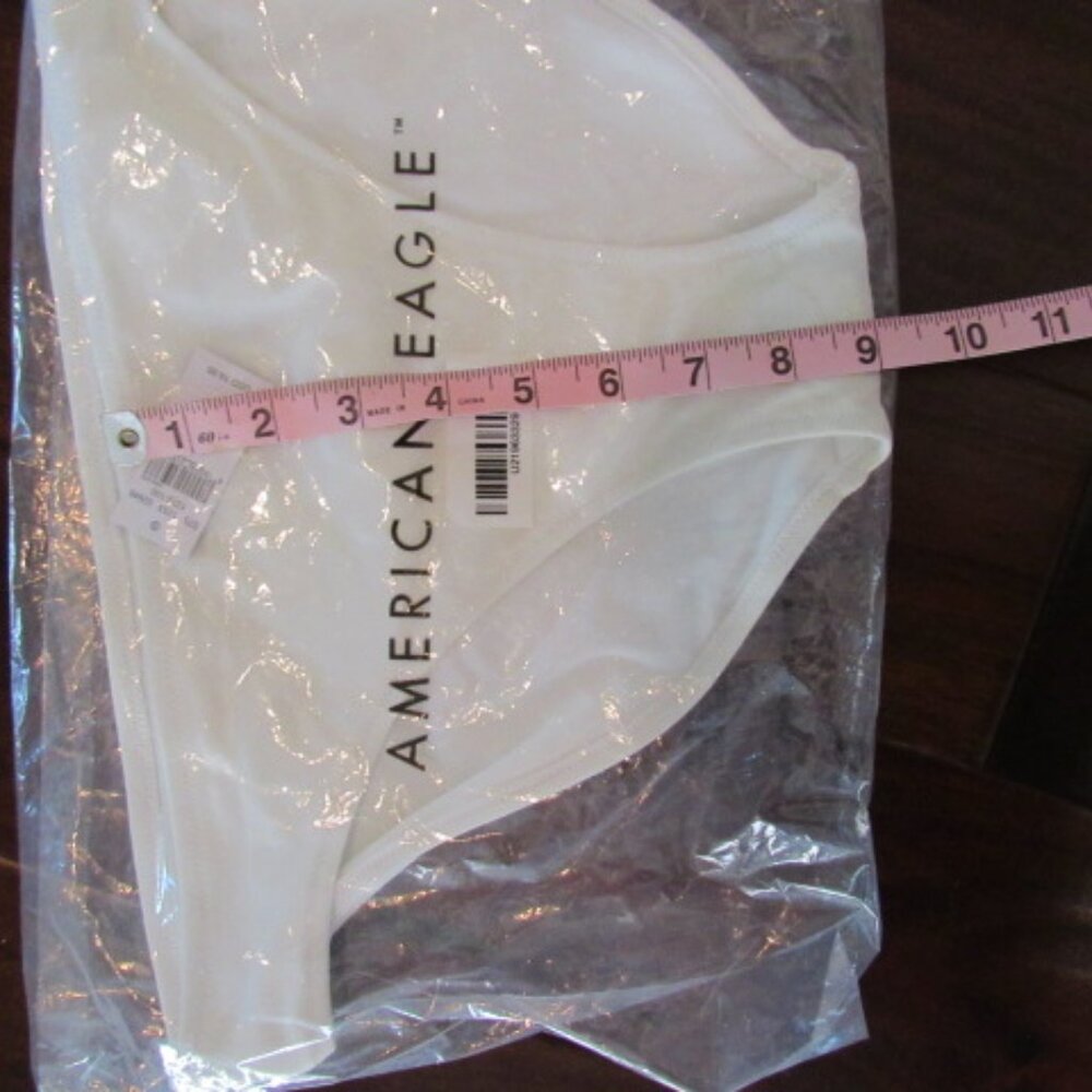 American Eagle White Bikini Bottom Size L NWT Classic Swim - Picture 5 of 5